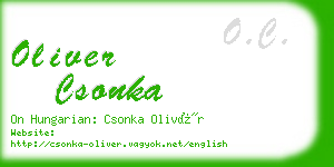 oliver csonka business card